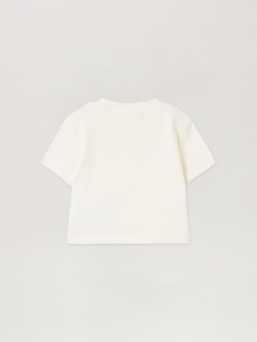 baby-t-shirt mit logo-rippstrick