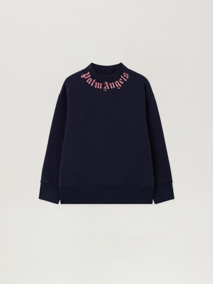 sweatshirt mit logo am kragen