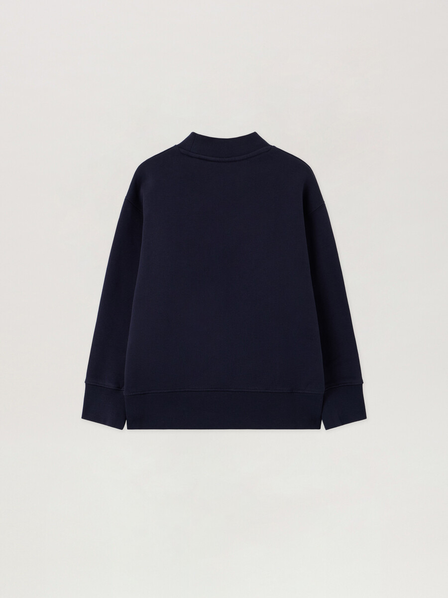 sweatshirt mit logo am kragen
