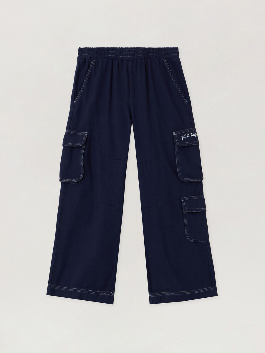 flanellhose mit logo lockerer cargo-stil