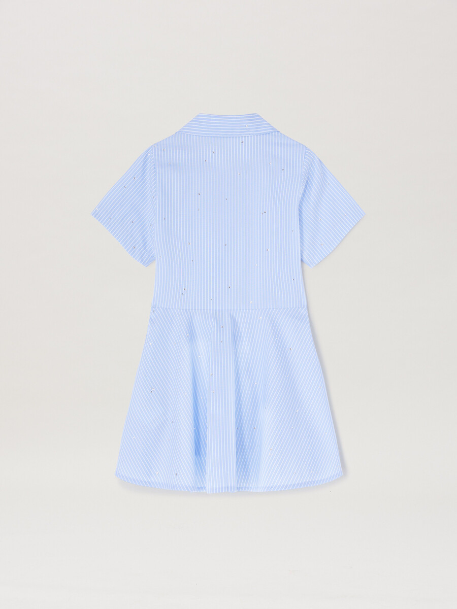 pa over rhinestone ss kleid salzblaue