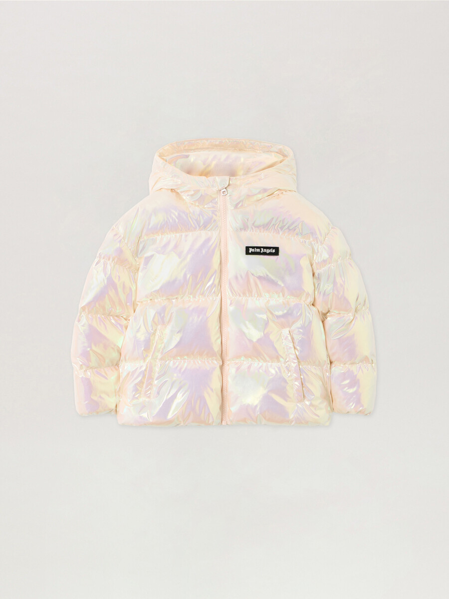 steppjacke mit schimmerndem logo