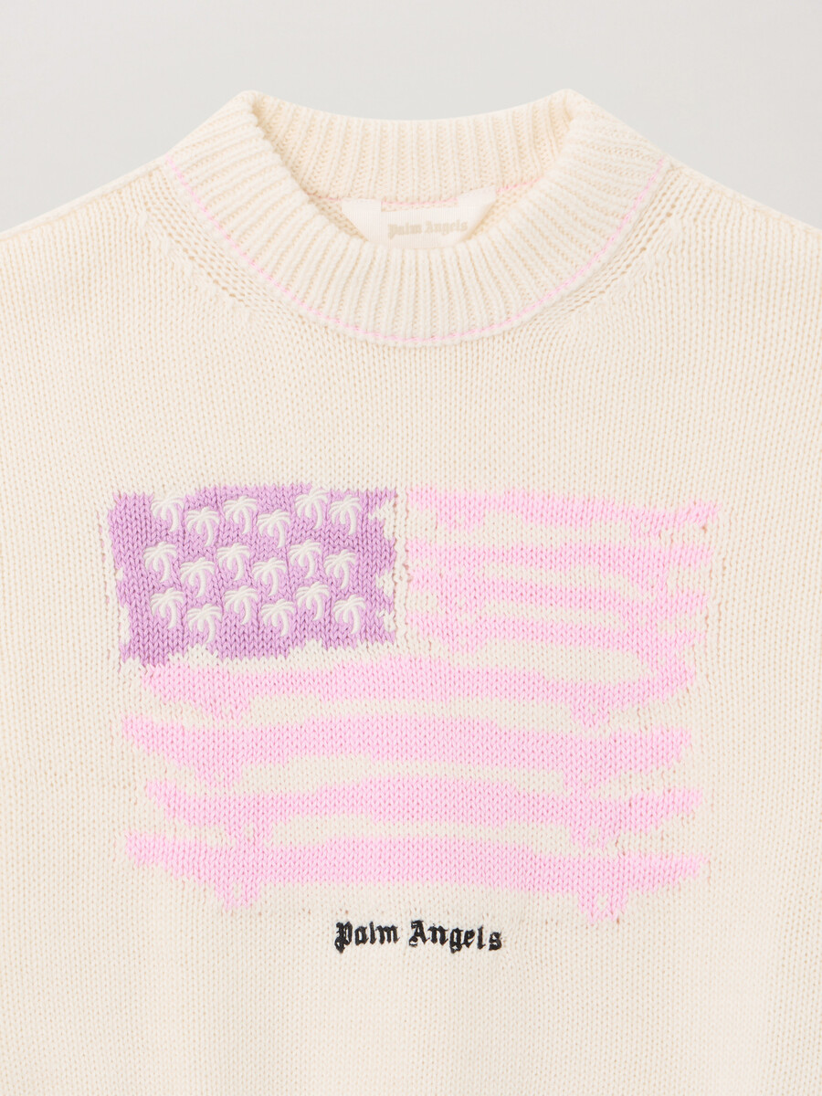 pullover mit flaggenmotiv