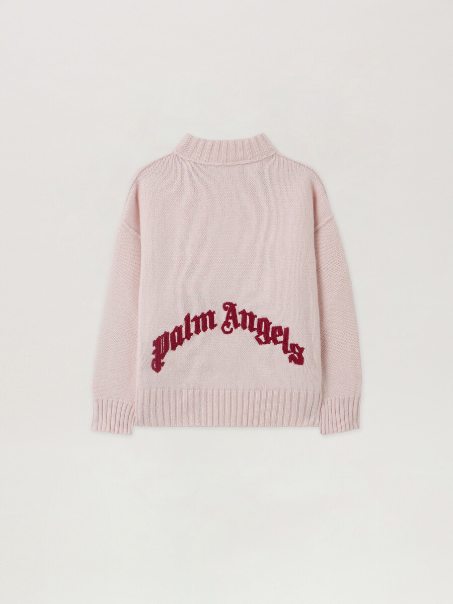 pullover mit geschwungenem logo