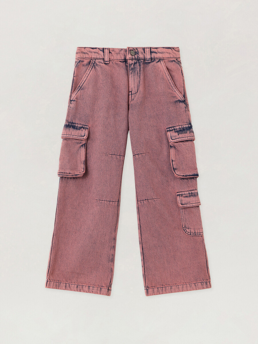 weit geschnittene cargo-jeans mit overdye-effekt