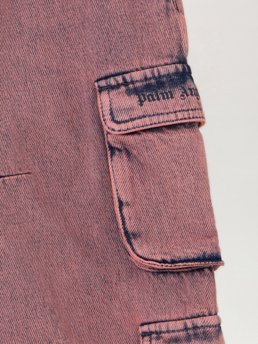 weit geschnittene cargo-jeans mit overdye-effekt