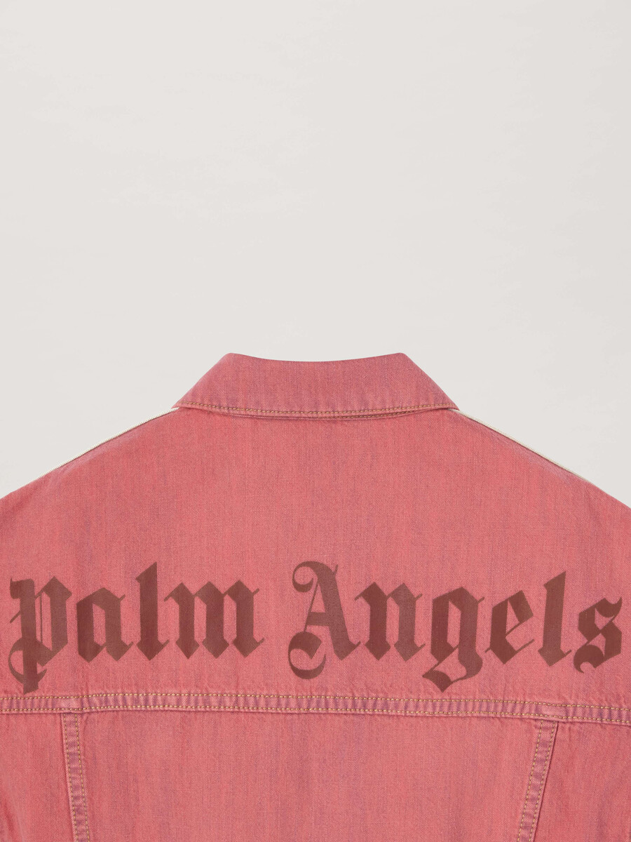overlogo track chambray jkt rose pink ro