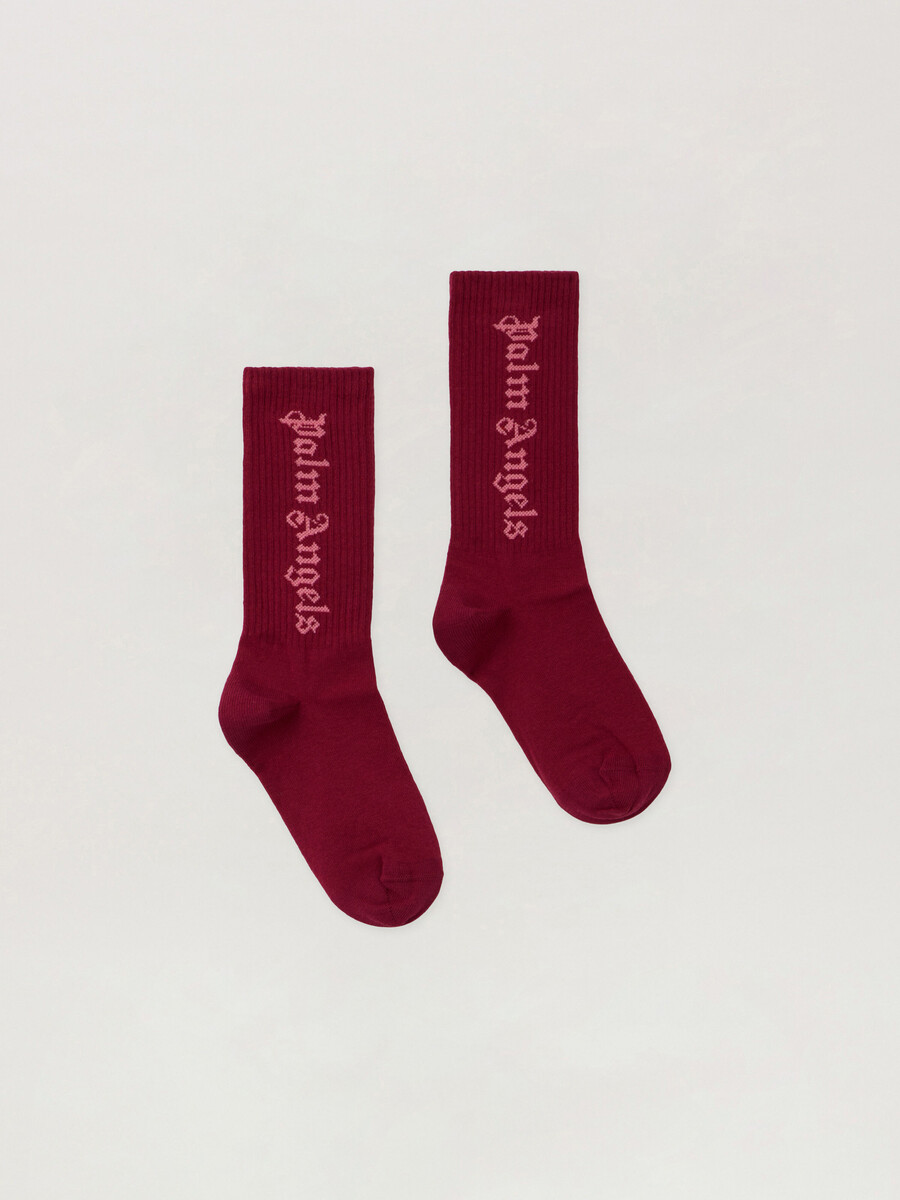 hohe socken mit logostickerei