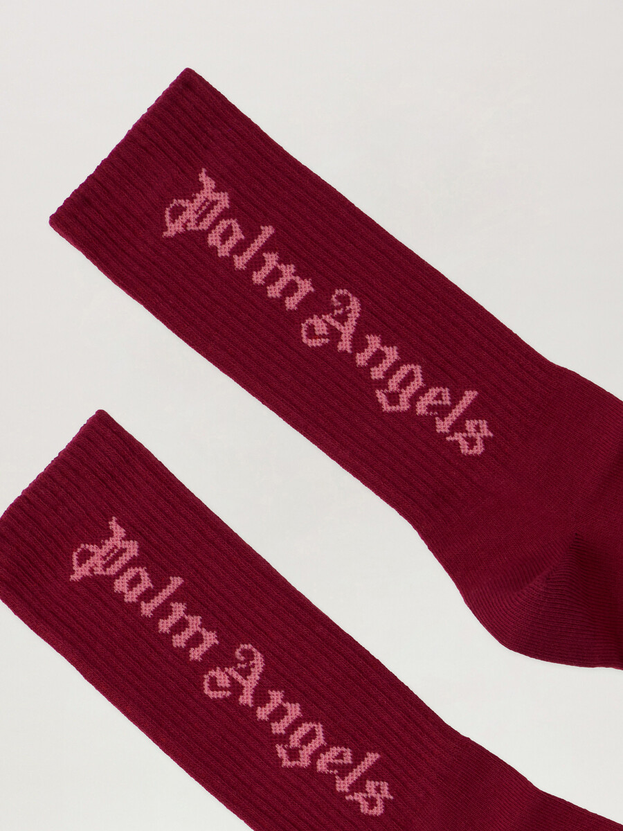 hohe socken mit logostickerei